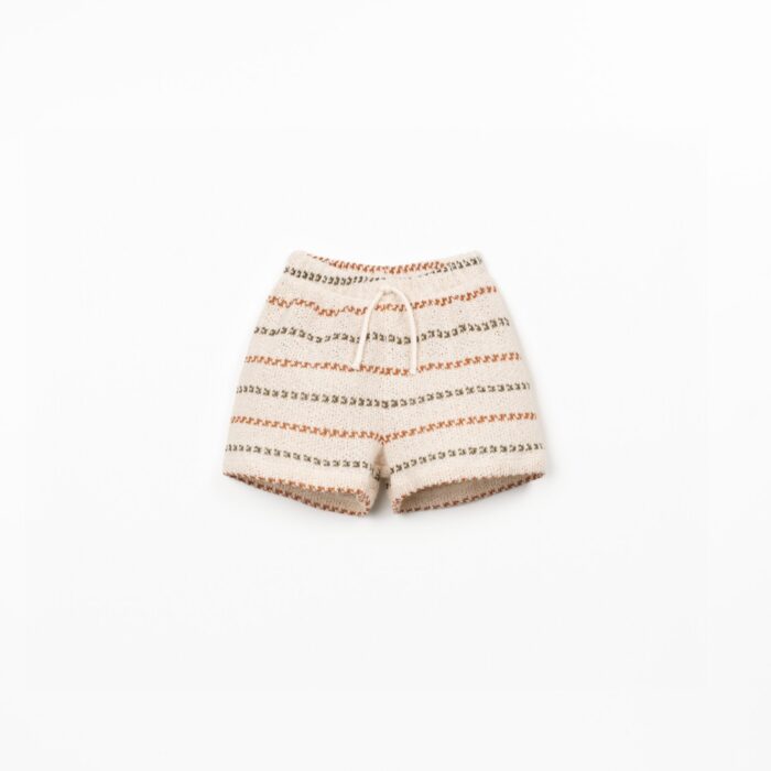 Striped Jersey Shorts - Terra/Green - Play Up Striped Jersey Shorts - Terra/Green - Play Up