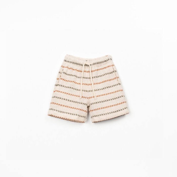 Striped Jersey Shorts - Terra/Green - Play Up Junior Striped Jersey Shorts - Terra/Green - Play Up Junior