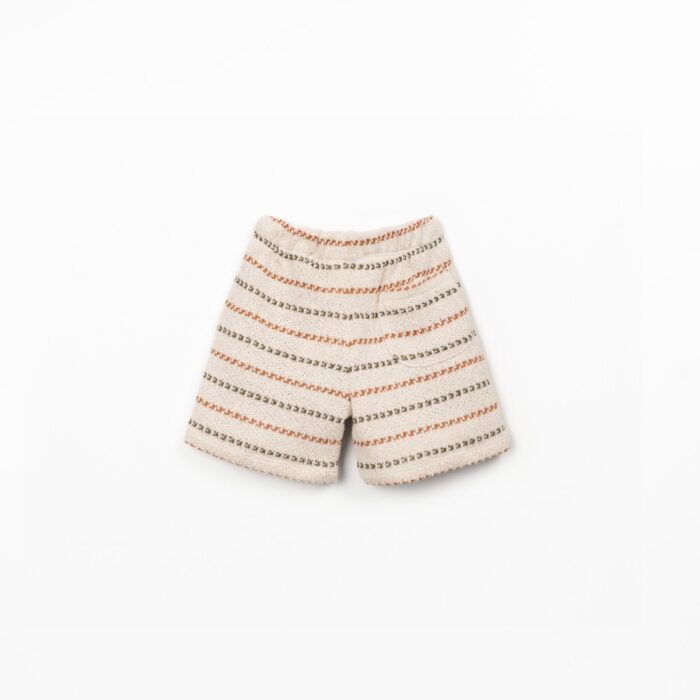 Striped Jersey Shorts - Terra/Green - Play Up Junior Striped Jersey Shorts - Terra/Green - Play Up Junior