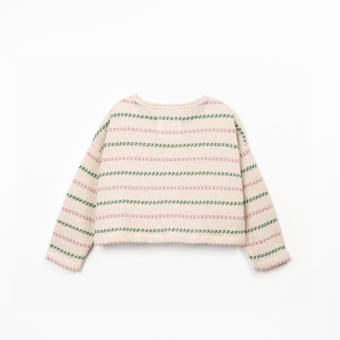 Striped Jersey Sweater - Dusty Rose/Green - Play Up Junior Striped Jersey Sweater - Dusty Rose/Green - Play Up Junior