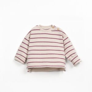 Striped Jersey Sweater Button - Amora - Play Up