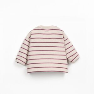 Striped Jersey Sweater Button - Amora - Play Up Striped Jersey Sweater Button - Amora - Play Up
