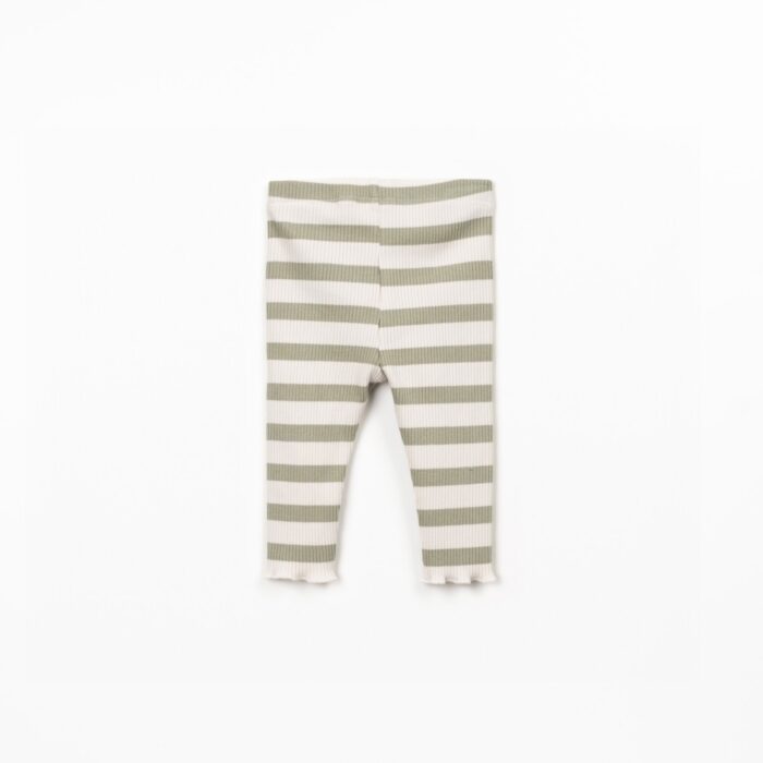 Striped Rib Legging - Sage - Play Up