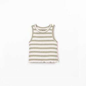 Striped Rib Top - Sage - Play Up Junior
