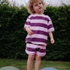 Striped Towel Shorts Plum - Daily Brat