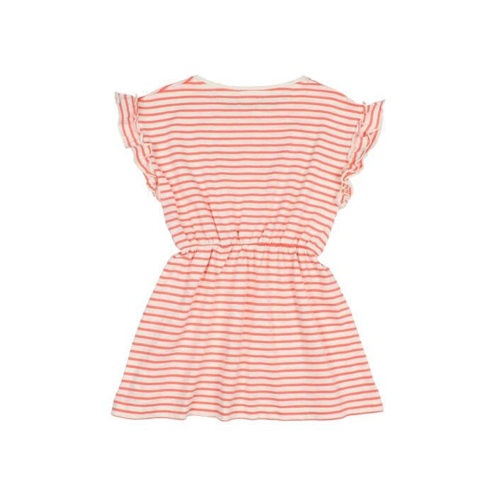 Stripes Dress - Coral - Buho Stripes Dress - Coral - Buho