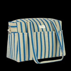 Stroller Bag Stories Limited - Green Blue Stripes - Nobodinoz Stroller Bag Stories Limited - Green Blue Stripes - Nobodinoz