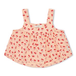 Summer Blouse - Cherry AOP - Petit Blush