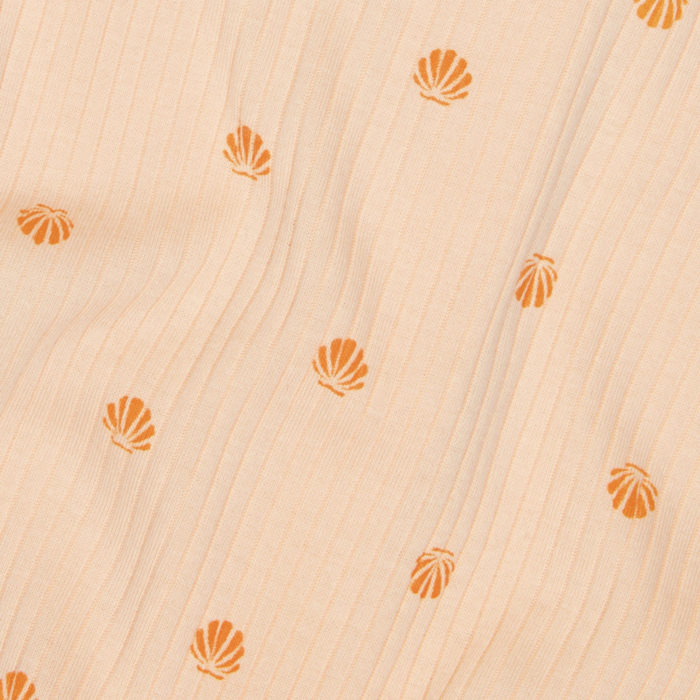 Summer Sleepsuit Rib Zip Up - Shell Print - Mori