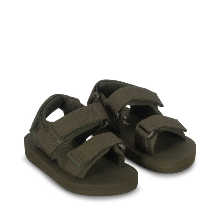 Sun Sandal Solid - Burnt Olive - Konges Slojd Sun Sandal Solid - Burnt Olive - Konges Slojd