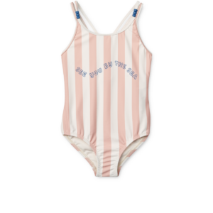 Suna Stripe Swimsuit - Stripe Sorbet rose / Creme de la creme - Liewood