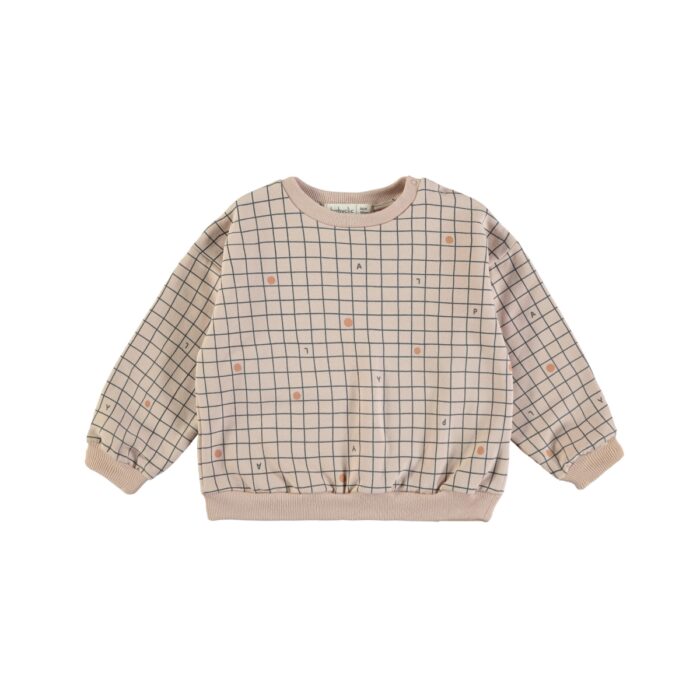 Sweater - Checks Nude - Babyclic Sweater - Checks Nude - Babyclic