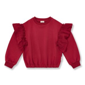 Sweater Ruffles - Garnet − Petit Blush