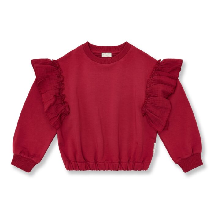 Sweater Ruffles - Garnet − Petit Blush Sweater Ruffles - Garnet − Petit Blush