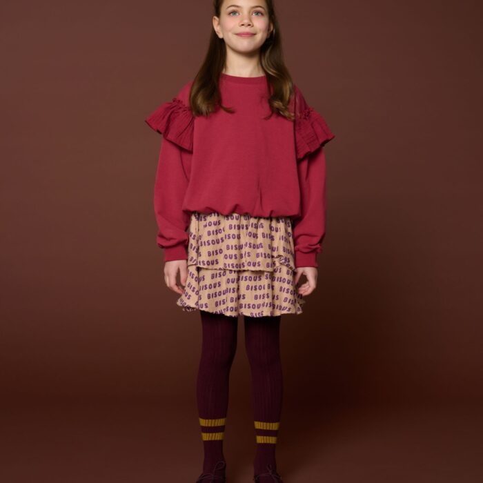 Sweater Ruffles - Garnet − Petit Blush Sweater Ruffles - Garnet − Petit Blush