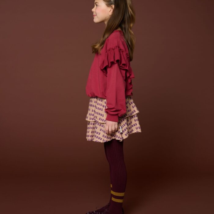 Sweater Ruffles - Garnet − Petit Blush Sweater Ruffles - Garnet − Petit Blush