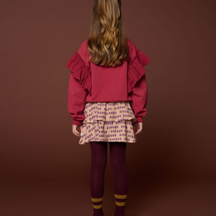 Sweater Ruffles - Garnet − Petit Blush Sweater Ruffles - Garnet − Petit Blush