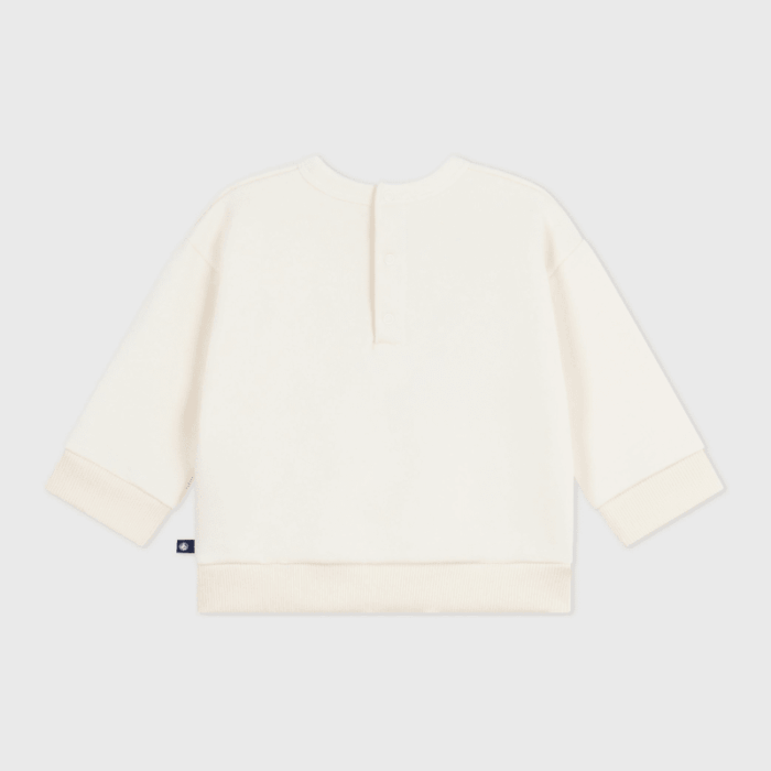 Sweatshirt Heart - Milk - Petit Bateau Sweatshirt Heart - Milk - Petit Bateau