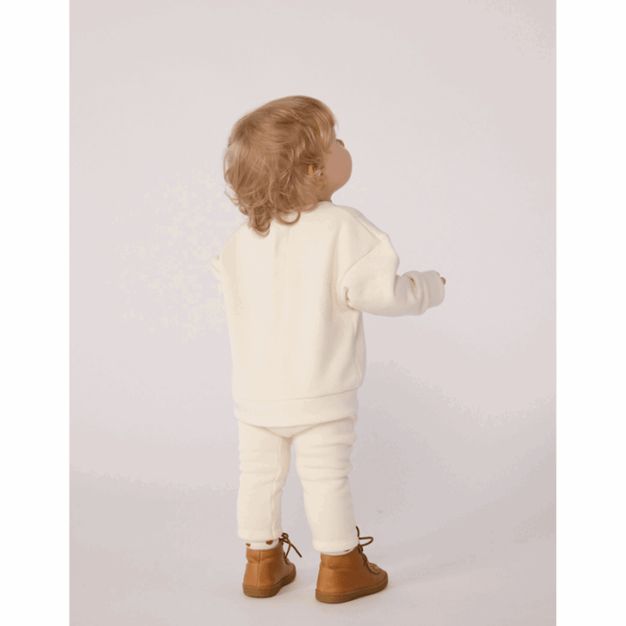 Sweatshirt Heart - Milk - Petit Bateau Sweatshirt Heart - Milk - Petit Bateau