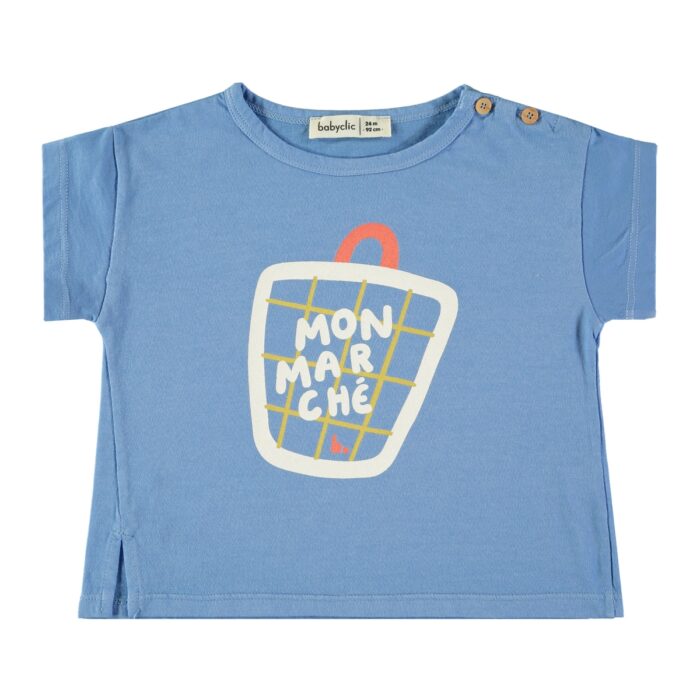 T-Shirt - Shopping Bag Blue - Babyclic T-Shirt - Shopping Bag Blue - Babyclic