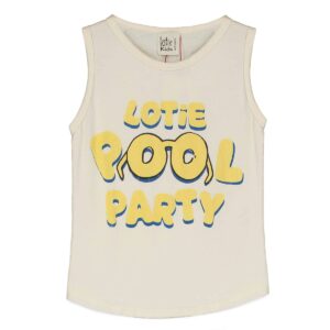 Tank Top - Lotie Pool Party Off White - Lotiekids Tank Top - Lotie Pool Party Off White - Lotiekids