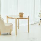 Teddy Wieg Ecru + Kindertafel - Childhome
