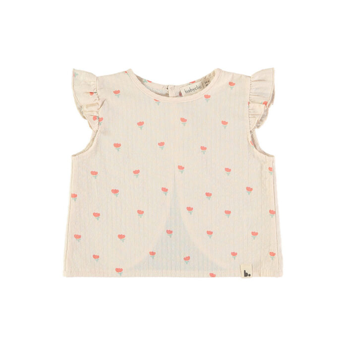 Top - Poppies Ecru - Babyclic Top - Poppies Ecru - Babyclic