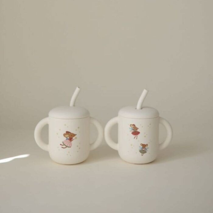 Training Cup + Straw - Fairy Mice - Mushie