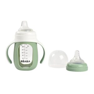 Training Glazen Fles 210ml - Sage Green - Beaba
