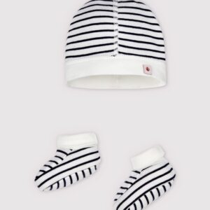 Tweedelige set in biokatoen voor baby's - marine - Petit Bateau