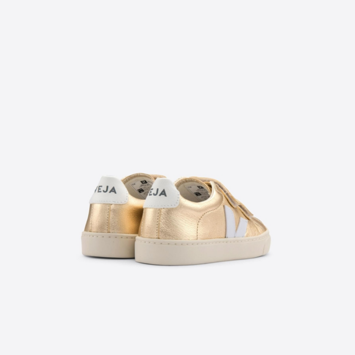 Veja Esplar Velcro Leather - White Gold Veja Esplar Velcro Leather - White Gold