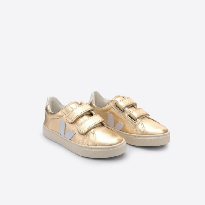 Veja Esplar Velcro Leather - White Gold Veja Esplar Velcro Leather - White Gold