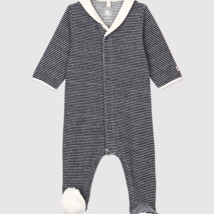 Velours Pyjama - Classic Stripes - Petit Bateau Velours Pyjama - Classic Stripes - Petit Bateau