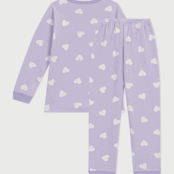 Velours Pyjama - Marshmallow Hearts - Petit Bateau