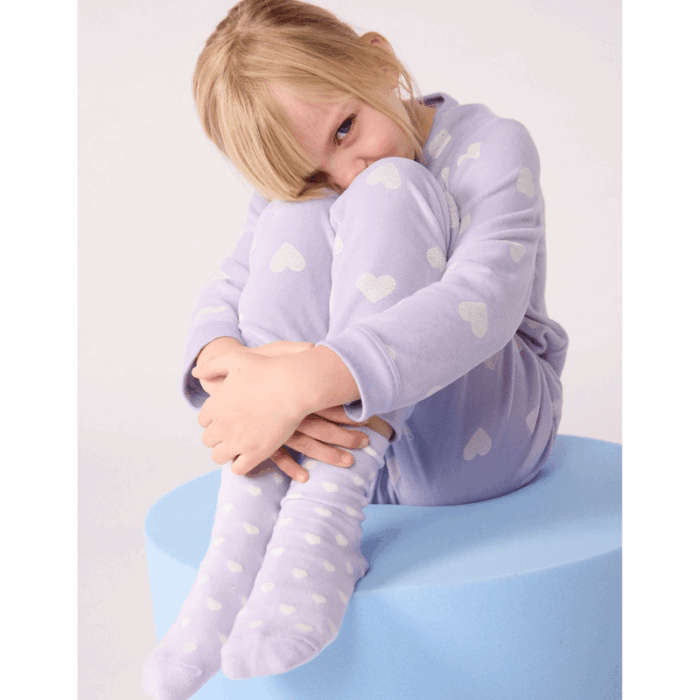 Velours Pyjama - Marshmallow Hearts - Petit Bateau