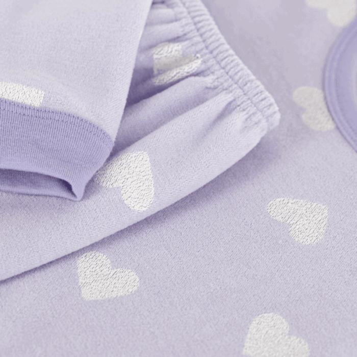 Velours Pyjama - Marshmallow Hearts - Petit Bateau