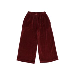 Velvet Wide Leg Pants - Pomegranate - Buho