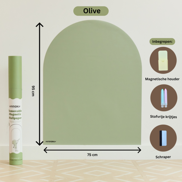 Verplaatsbare Magnetische Muursticker - Olive - Kinderly
