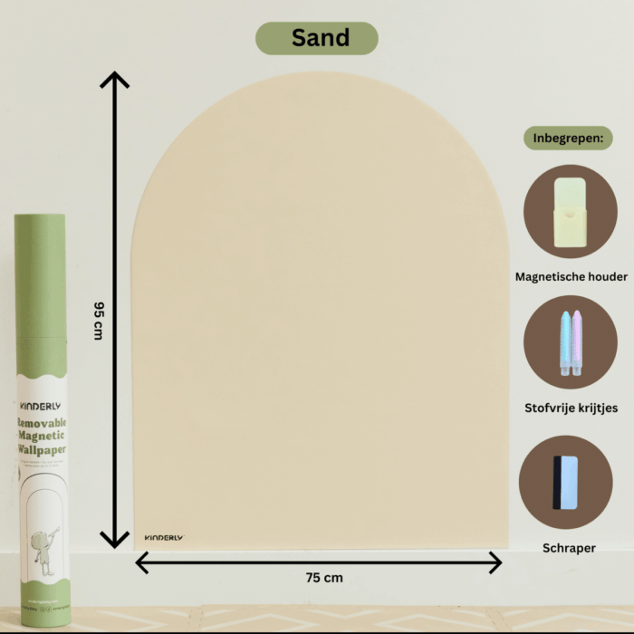 Verplaatsbare Magnetische Muursticker - Sand - Kinderly