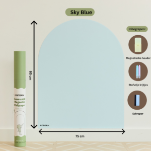 Verplaatsbare Magnetische Muursticker - Sky Blue - Kinderly