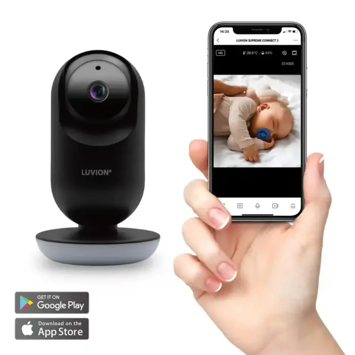 Videobabyfoon Supreme Connect 3 met app - Black - Luvion