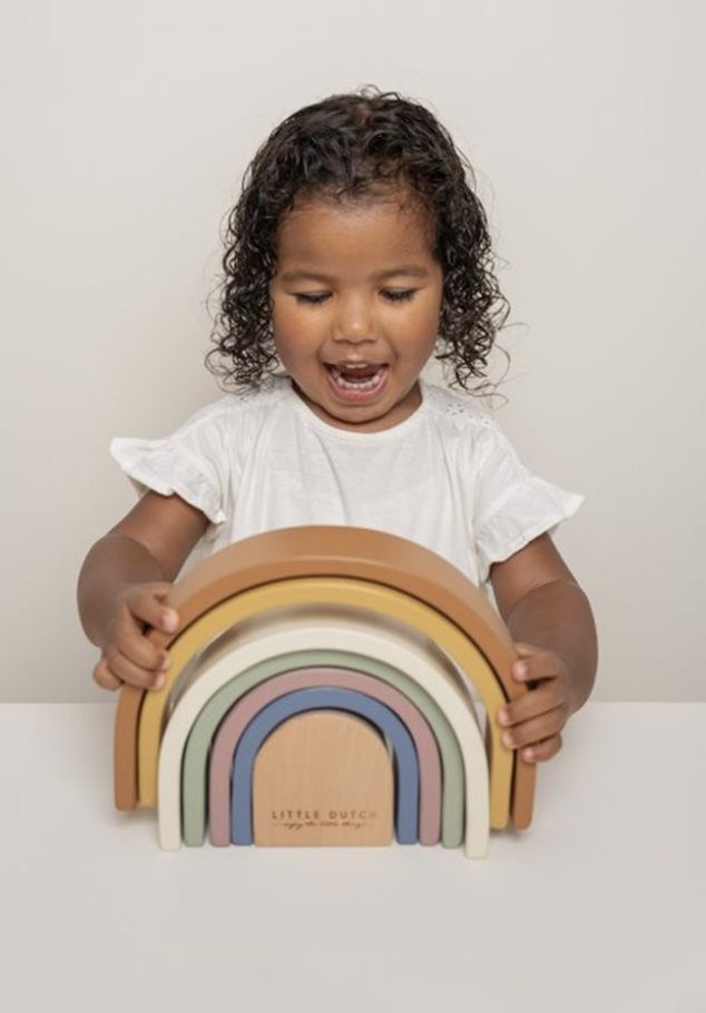 Vintage Regenboog Stapelaar - Little Dutch