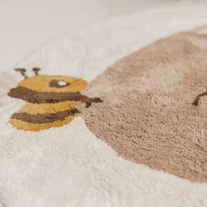 Vloerkleed Konijn Beige - 110x110 - Little Dutch