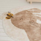 Vloerkleed Konijn Beige - 110x110 - Little Dutch
