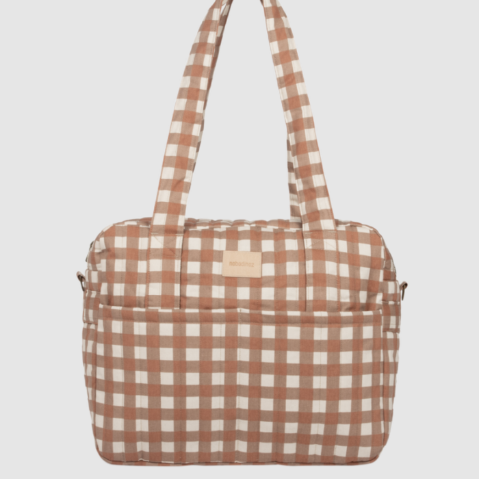 Waterproof Stroller Bag Hyde Park - Terracotta Checks - Nobodinoz