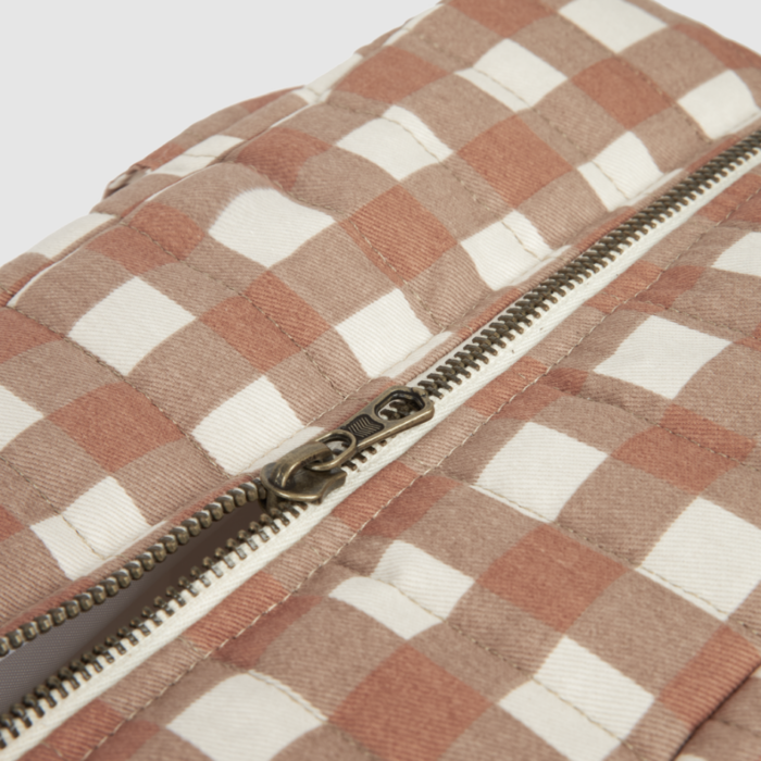 Waterproof Stroller Bag Hyde Park - Terracotta Checks - Nobodinoz