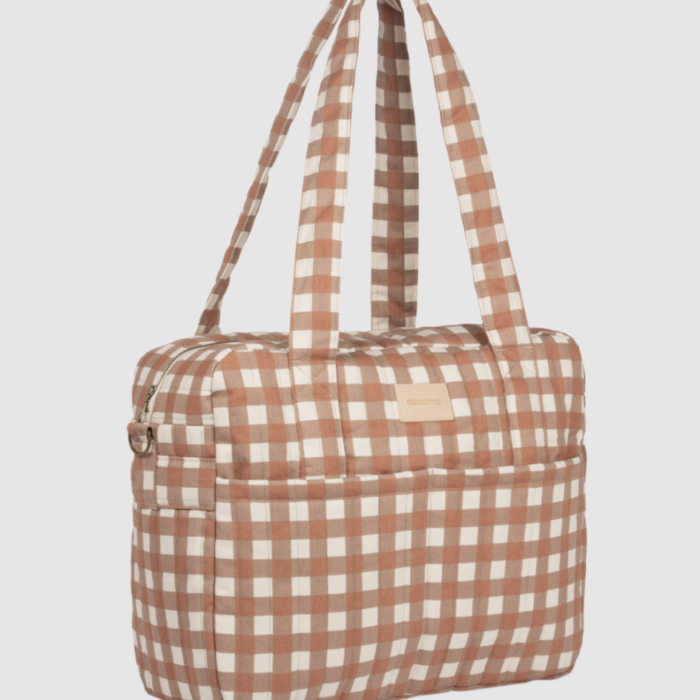 Waterproof Stroller Bag Hyde Park - Terracotta Checks - Nobodinoz