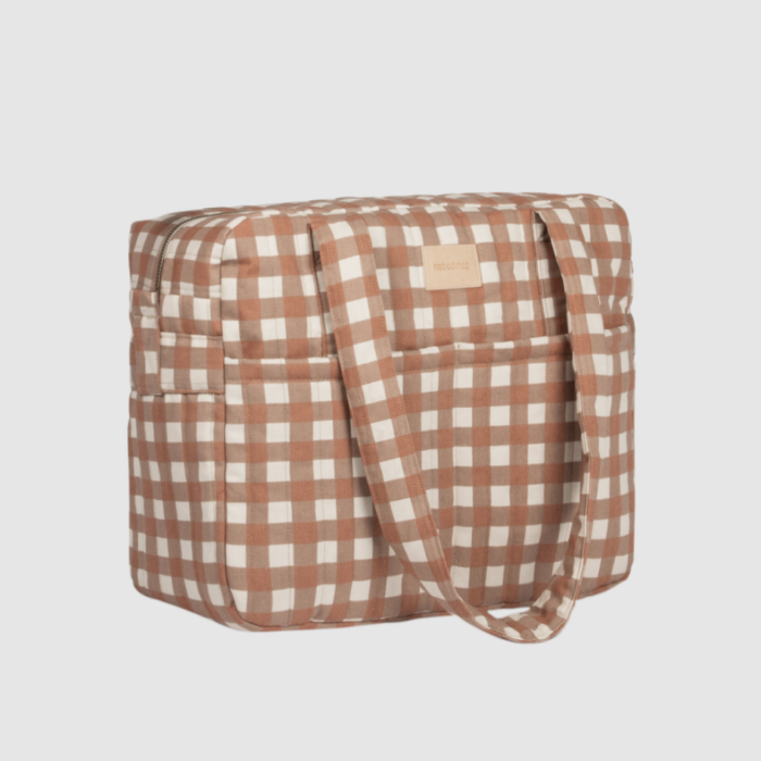 Waterproof Stroller Bag Hyde Park - Terracotta Checks - Nobodinoz