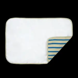 Waterproof Verzorgingsmatje Stories - Green Blue Stripes - Nobodinoz