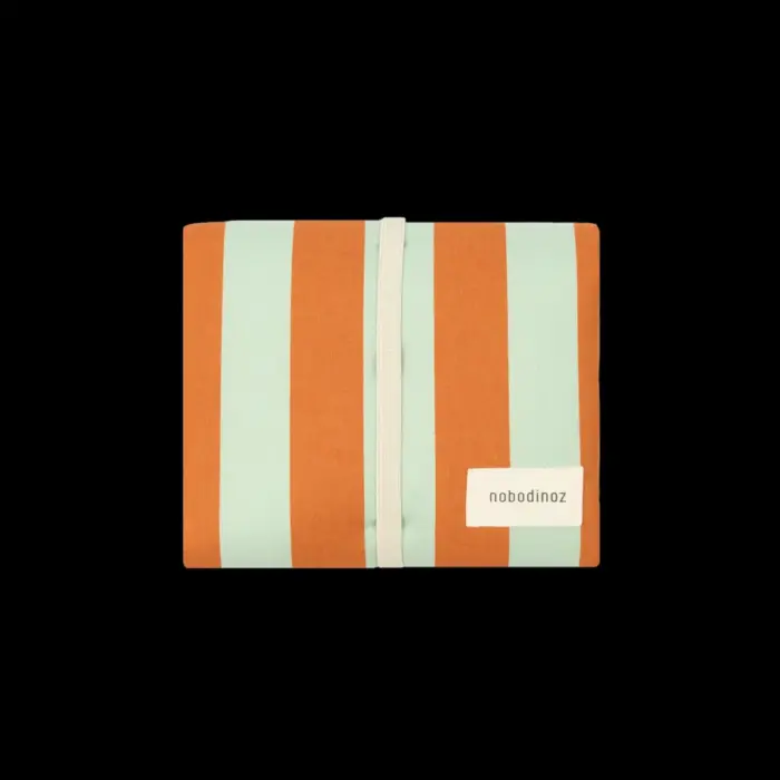 Waterproof Verzorgingsmatje Stories - Green Orange Stripes - Nobodinoz